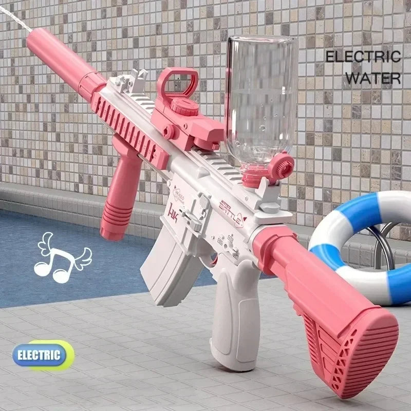 M416 Electric Water Guns Fully Automatic Shooting Game Beach Outdoor Entertainment Outdoor Beach Pool Gun Toys for Children Gift