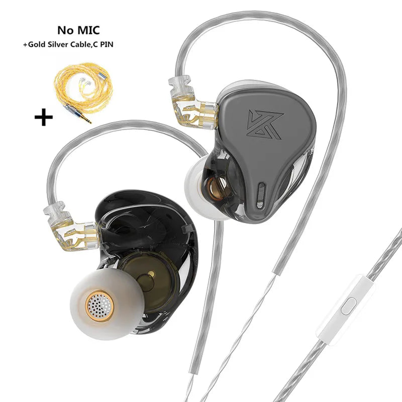 KZ × HBB DQ6S In-Ear Earphone HiFi Metal Headset Music Monitor Headphones ZEX PRO EDX PRO ZSX ZAX ZAS ZS10PRO CRA DQ6 EDS