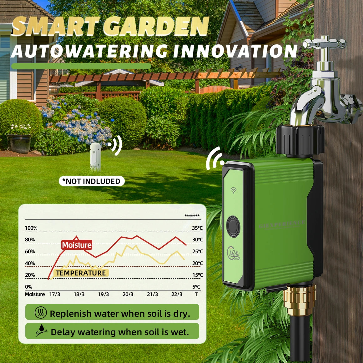 2025 NEW ZIGBEE WIFI Garden Watering Timer Smart Sprinkler Drip Irrigation System Built-in Water Flow Recorder Controller TUYA