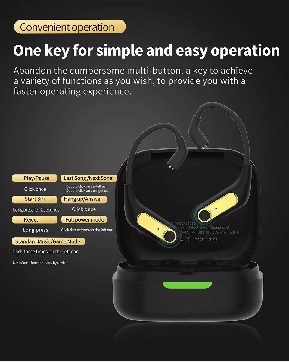 KZ AZ15 Bluetooth-compatible 5.2 Cable Wireless Ear Hook Upgrade Wireless Headphones with Charging Case AZ09 PRO AZ10 SKS