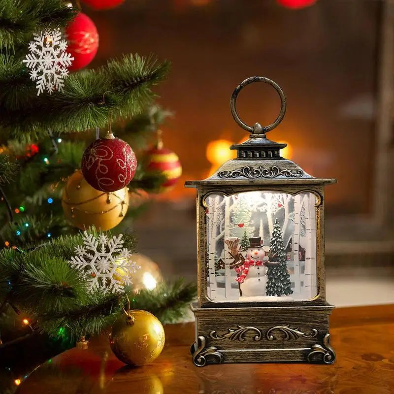 Christmas Wind Chime Snow Globe Music Box Snowflake Lantern Festive Holiday Decoration Gift Home Decoration Accessories