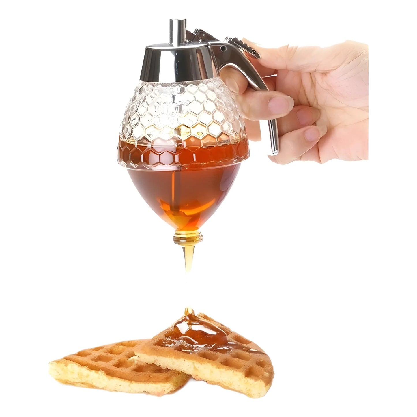 Acrylic honey special pot, honey can, squeeze bottle, pointed nose, honey bottle, honey candy sauce, press dispenser