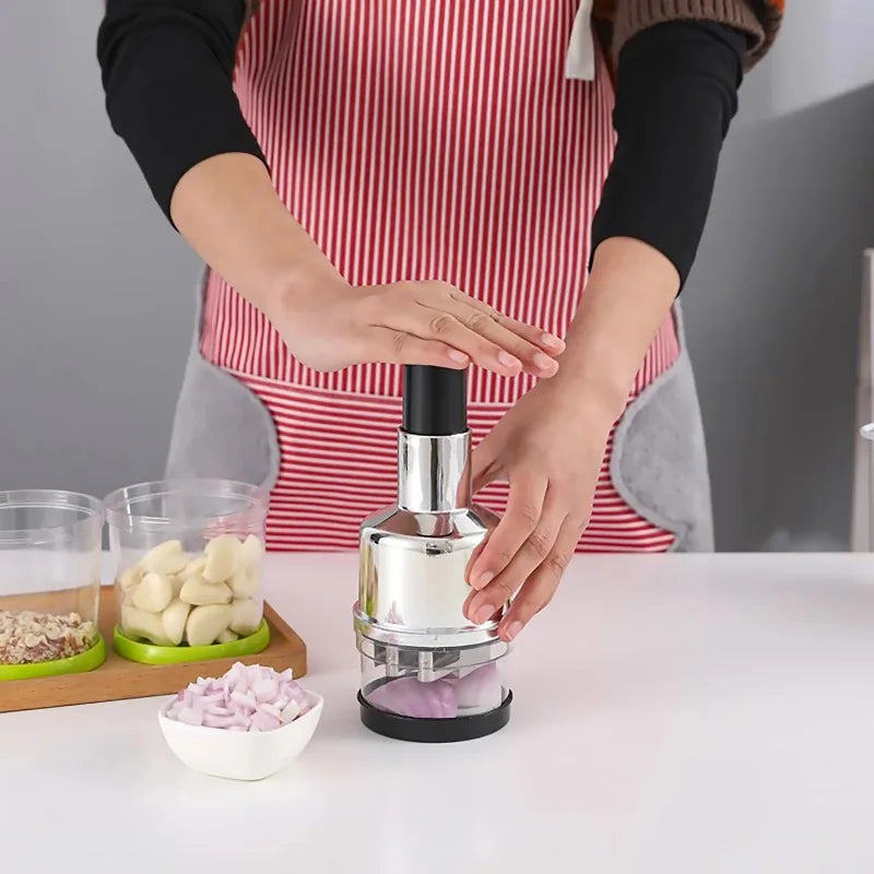 Manual Onion Chopper Garlic Crusher Pressing Handheld Food Chopper Slicer Dicer Mixer Kitchen Vegetable Slicer Peeler Tools