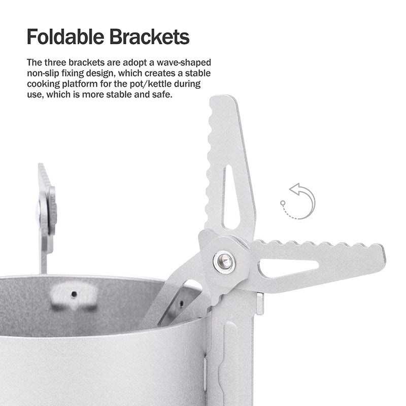 Boundless Voyage Outdoor Camping Alcohol Stove One-Piece Titanium Burners Foldable Stands Portable Travel Picnic Furnace
