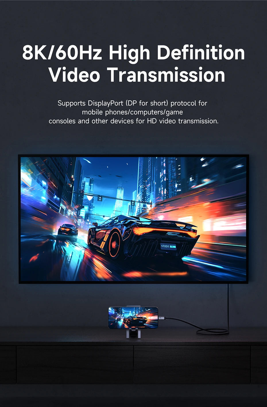 Hagibis USB C to USB C Full Function Cable Super Soft USB4 80Gbps 8K 240W Fast Charging Cord for Thunderbolt 4/5 iPhone Laptop