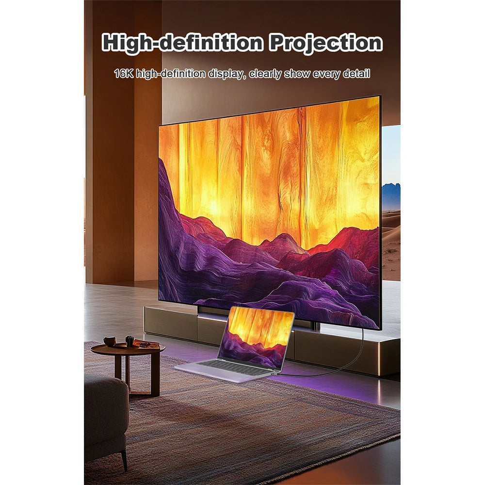 80Gbps Thunderbolt 5 Data Cable 240W 16K Compatible with Thunderbolt 4 USB4 Full-featured Transmission Fast Charging Type-C