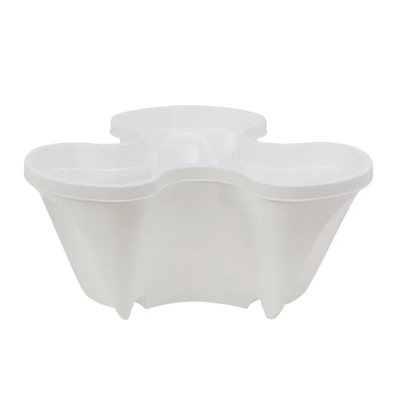 Stackable Multi-tiers Flower Pot with Wheel Vertical Non-slip Assorted Space-saving Planter Ventilated Flowerpot for Balcony