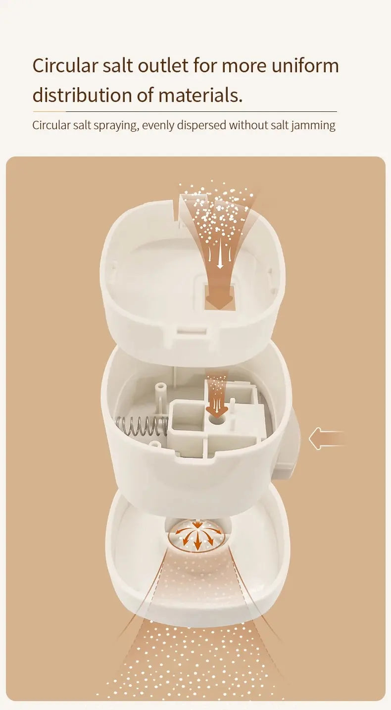 180ml Glass Quantitative Seasoning Jar, Press-Type Salt Control Bottle