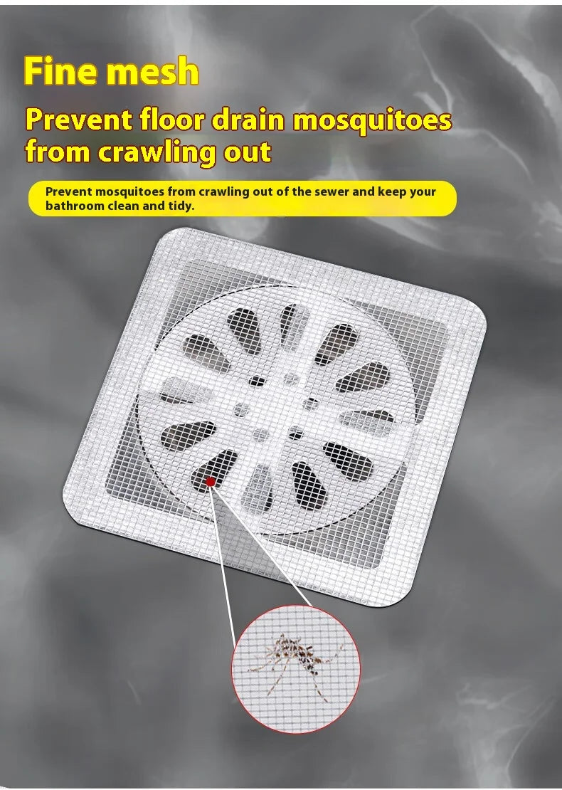 10pcs Disposable Shower Drain Hair Catcher Mesh Shower Drain Covers Floor Sink Strainer Filter Hair Stopper For Bathroom Kitchen