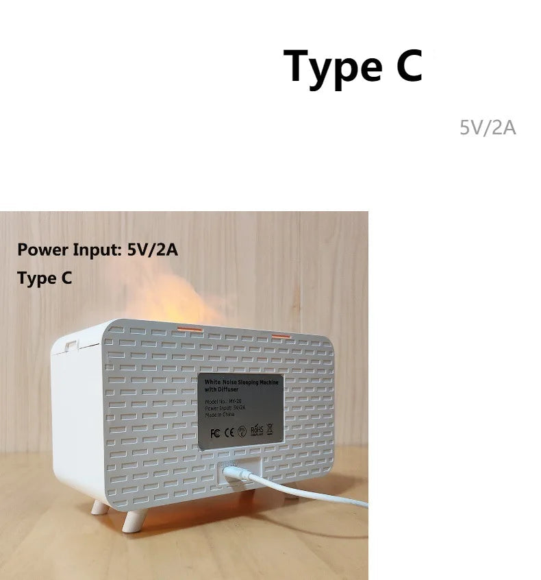 3 in 1 Bluetooth Speaker White Noise Sleep Night Light Humidifier All-in-one Machine Free Combination of 8 Group Nature Sound