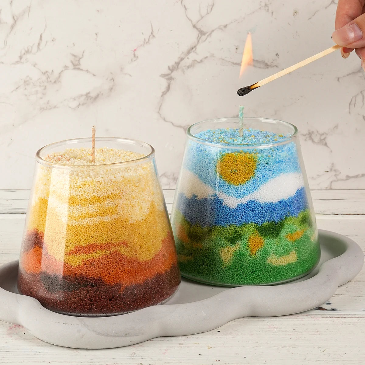 500g-1000g White Sand Wax Ice Flower Wax DIY Scented Candle Making Accessories Snowflake Wax Pearl Candles Sand Painting Tools