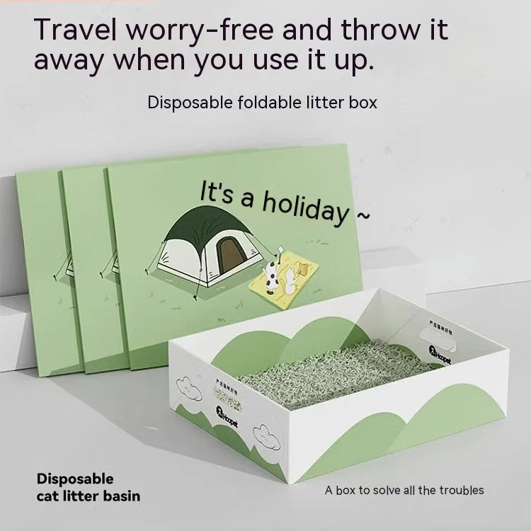 Disposable SemiEnclosed Cat Litter Box