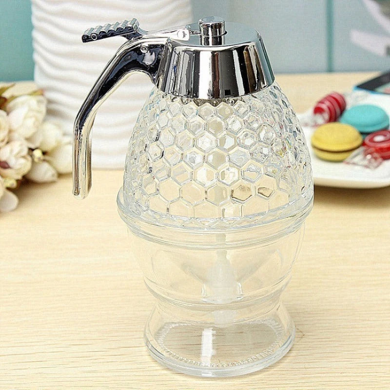 Acrylic honey special pot, honey can, squeeze bottle, pointed nose, honey bottle, honey candy sauce, press dispenser
