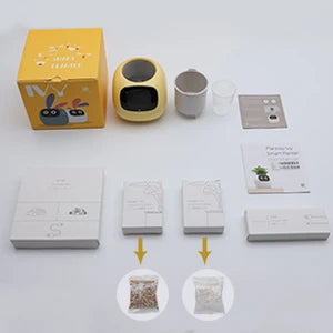 Smart Ai Flowerpots, 7 Smart Sensors, and Ai Chips Make Raising Plants Easy and Fun for Living Room,Plant-Free(Green)