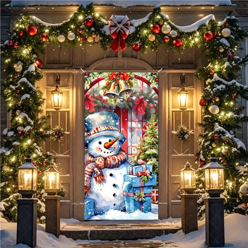Christmas Hanging DoorBanner Antithetical Couplet Merry Christmas Party Decoration New Year 2026 Christmas Wall Banner Xmas Gift