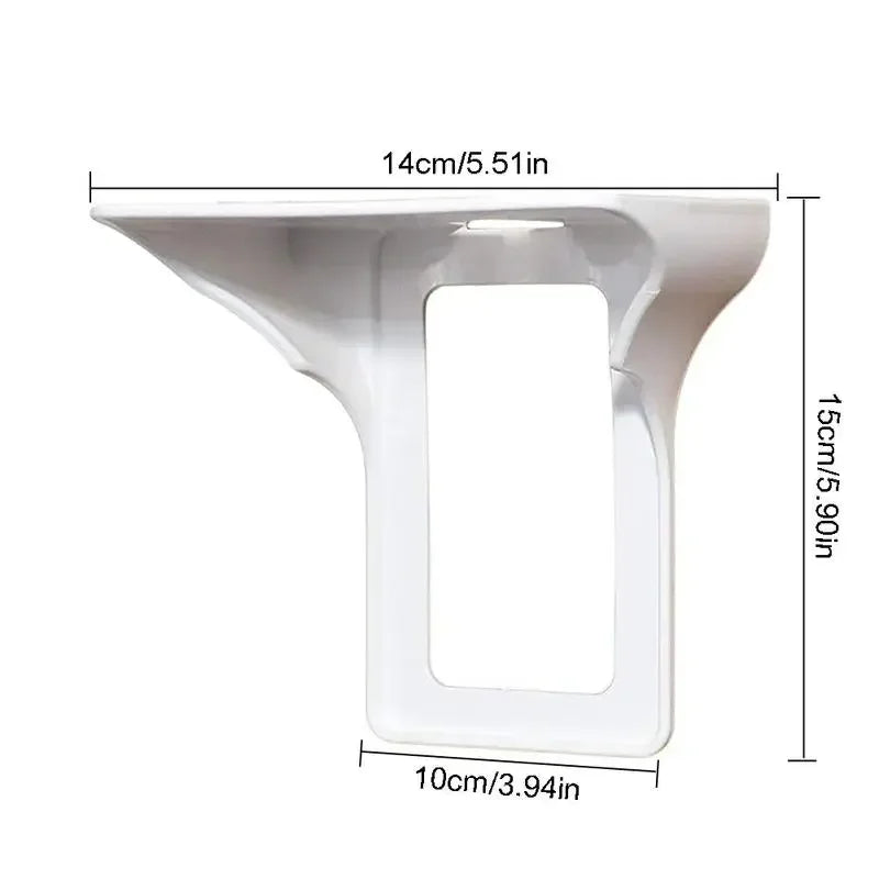 Switch Socket Shelves Easy Wall Mount Plastic Power Outlet Shelf for Home Bathroom Storage Mobile Phone Charging Rack Holder