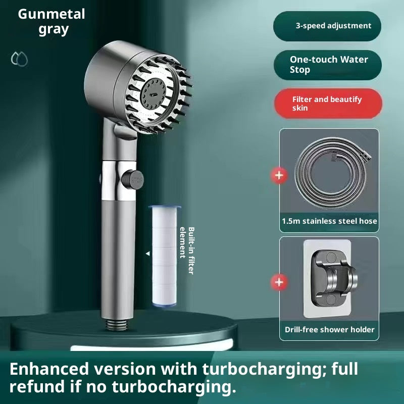 Power wash and massage spray modes for deep muscle relief after workout - Supercharged Shower Head