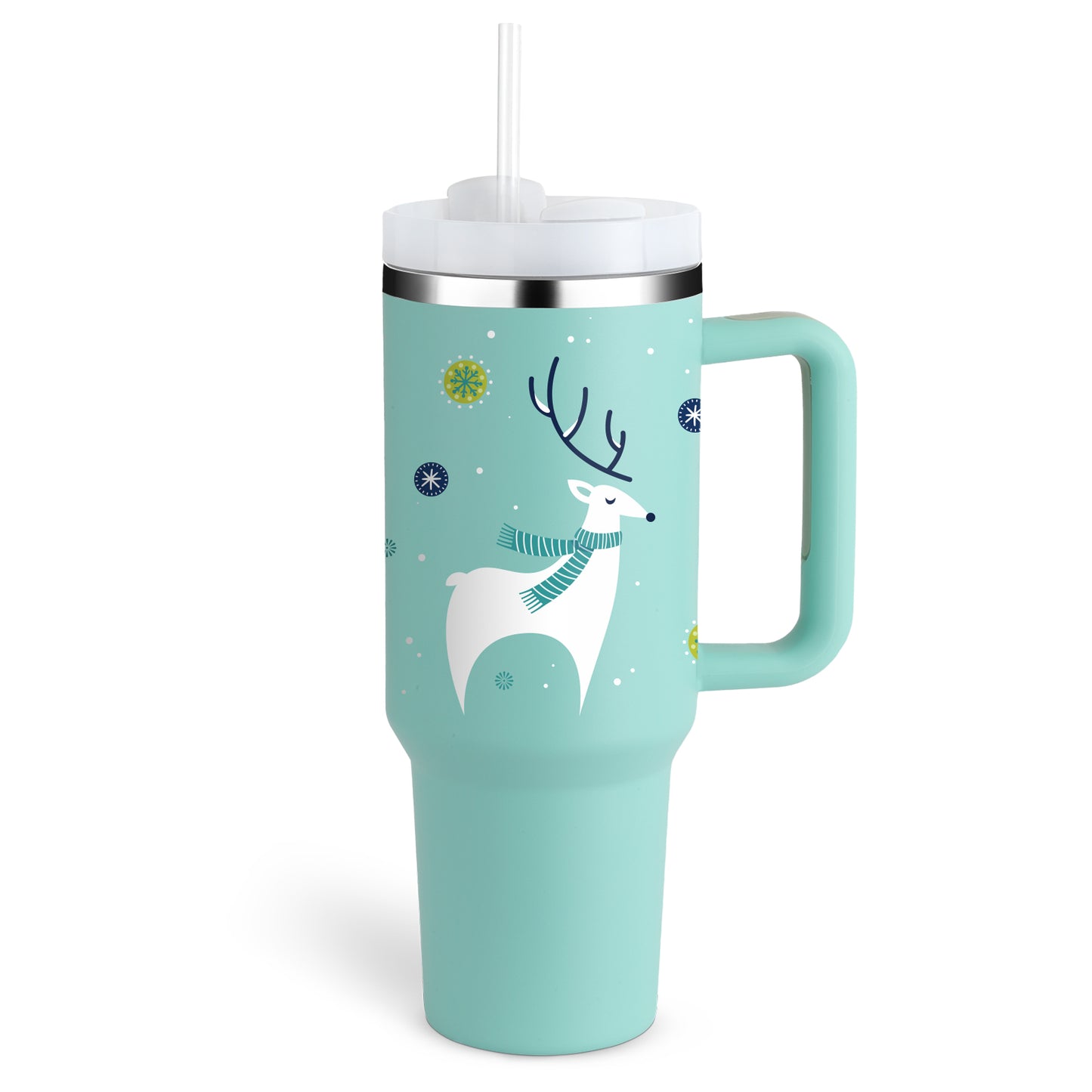 Insulated Tumbler 40oz - 25 Colors, 24hr Cold / 12hr Hot, Leakproof with Straw, for Car Gym Office