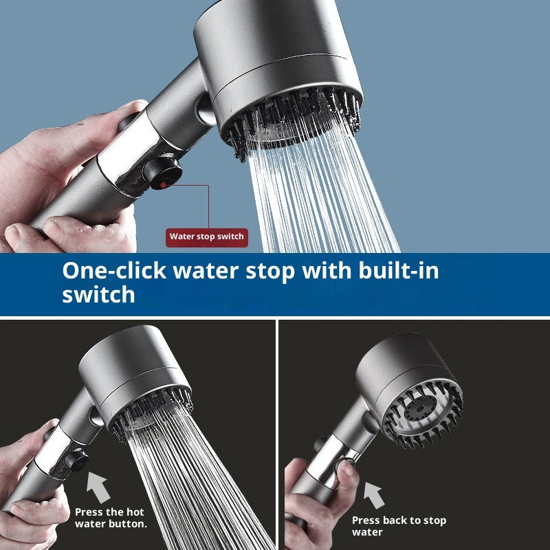 Rainfall massage mist power wash spray modes - Supercharged Shower Head 4 mode dial selection