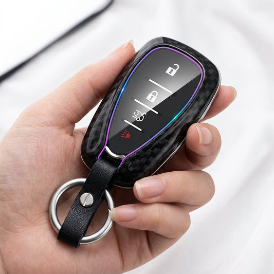 Carbon Fiber Key Fob Cover - Premium Anti-Scratch Protection for Car Keys (7 Colors, Fit Most Fobs)