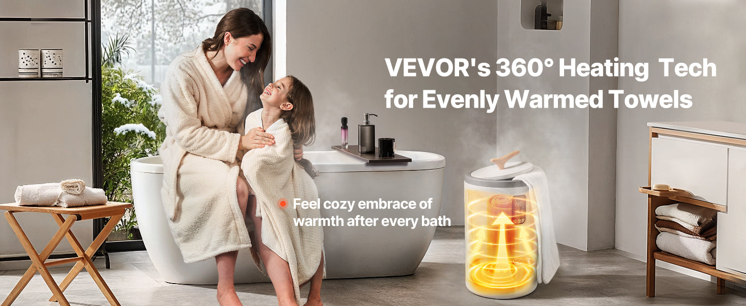 SucceBuy 20L Towel Warmer Bucket w/ LED Light Timer Temperature Setting Security Lock Large Blanket Warmers for SPA Countertop